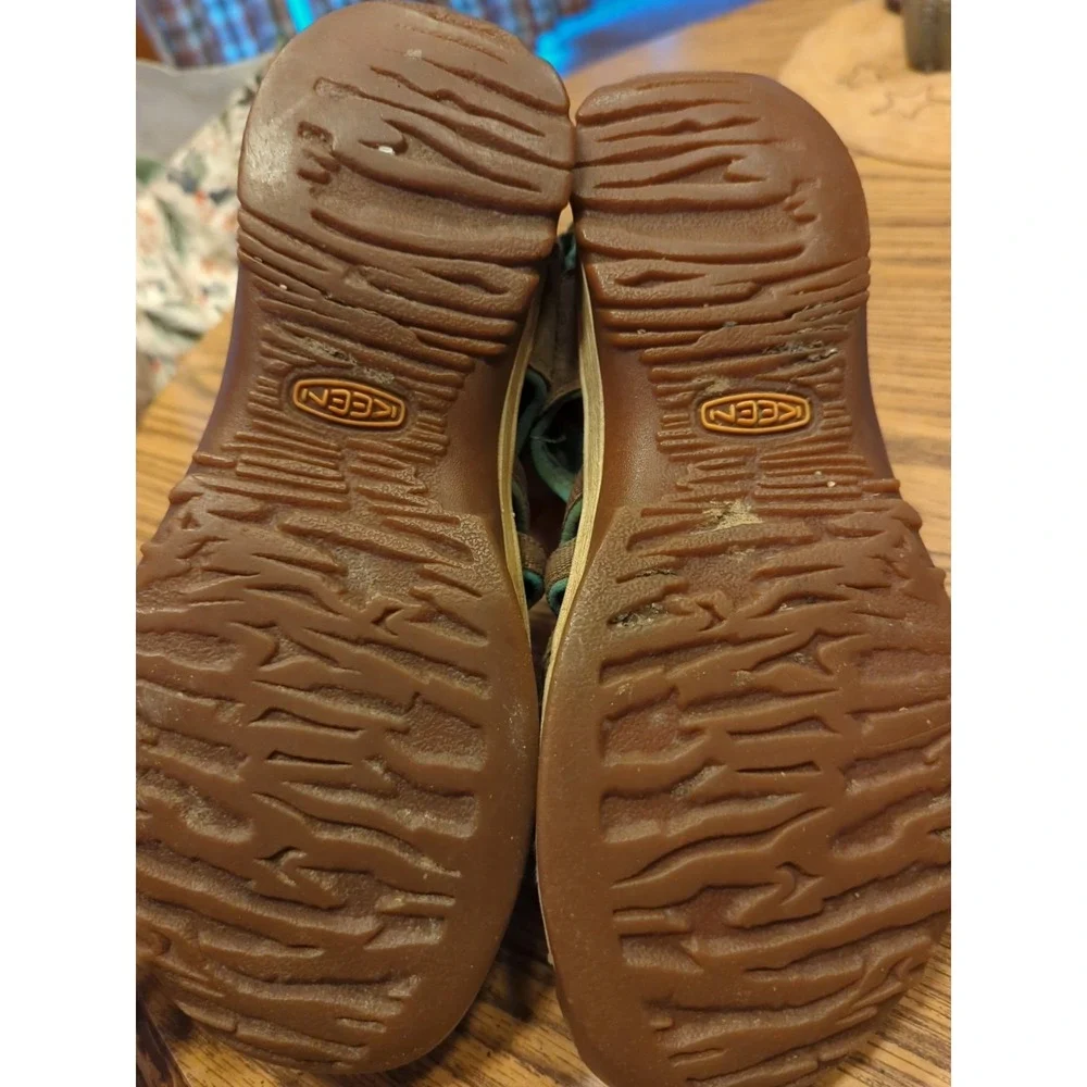Men's Keen Newport H2 Waterproof Taupe & Blue Sandals Size 8.5